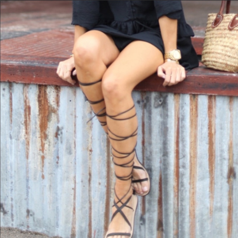 Zara Gladiator Sandals Sz 39 - Picture 3 of 8